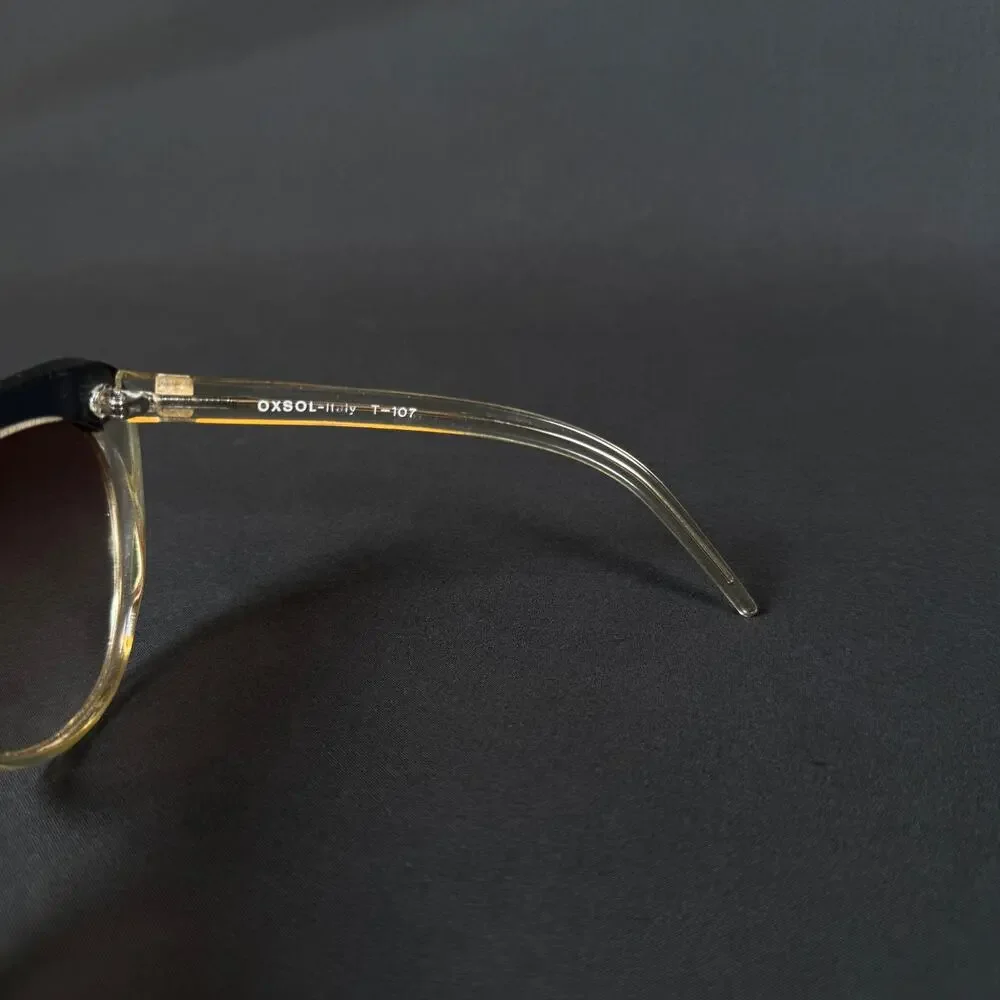 Laura Biagiotti Oversized Sunglasses Brown Gradient Lens OXSOL Italy T-107